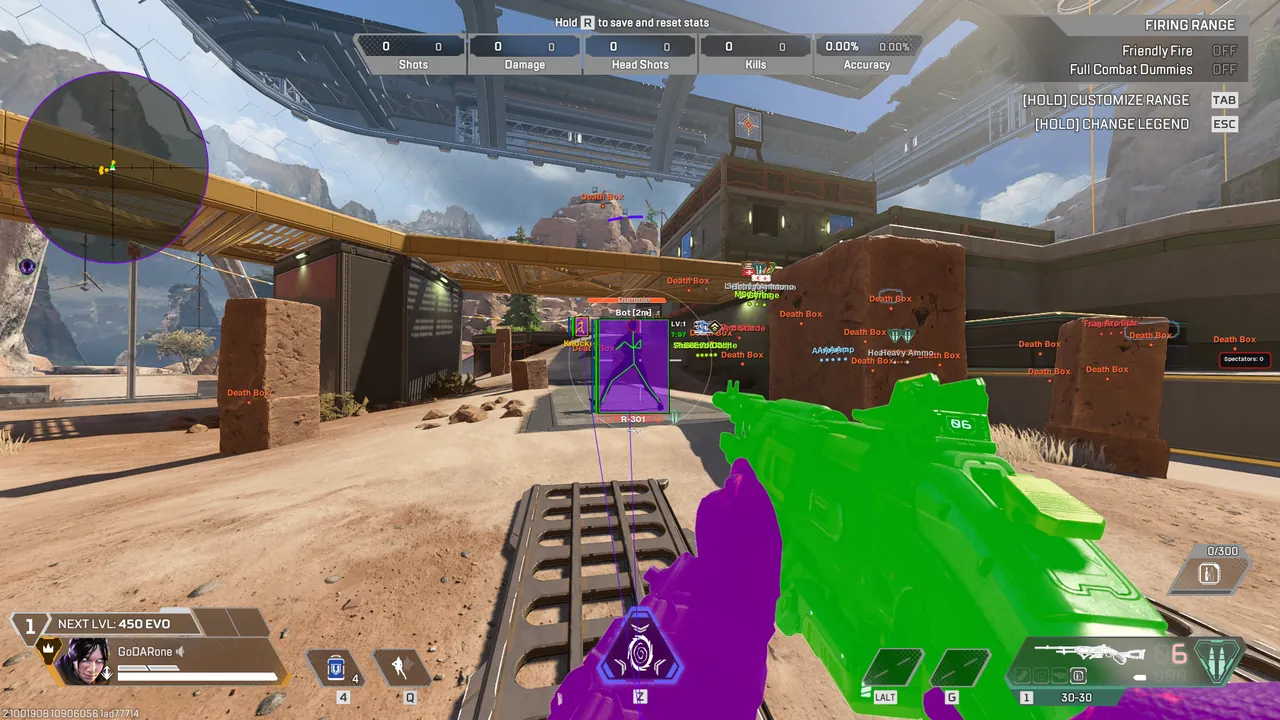 Apex Legends player visual settings preview